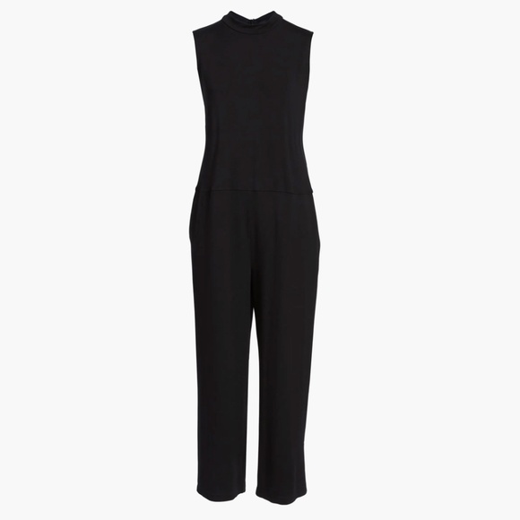 Plus Size Eileen Fisher Jersey Crop Wide Leg Jumpsuit